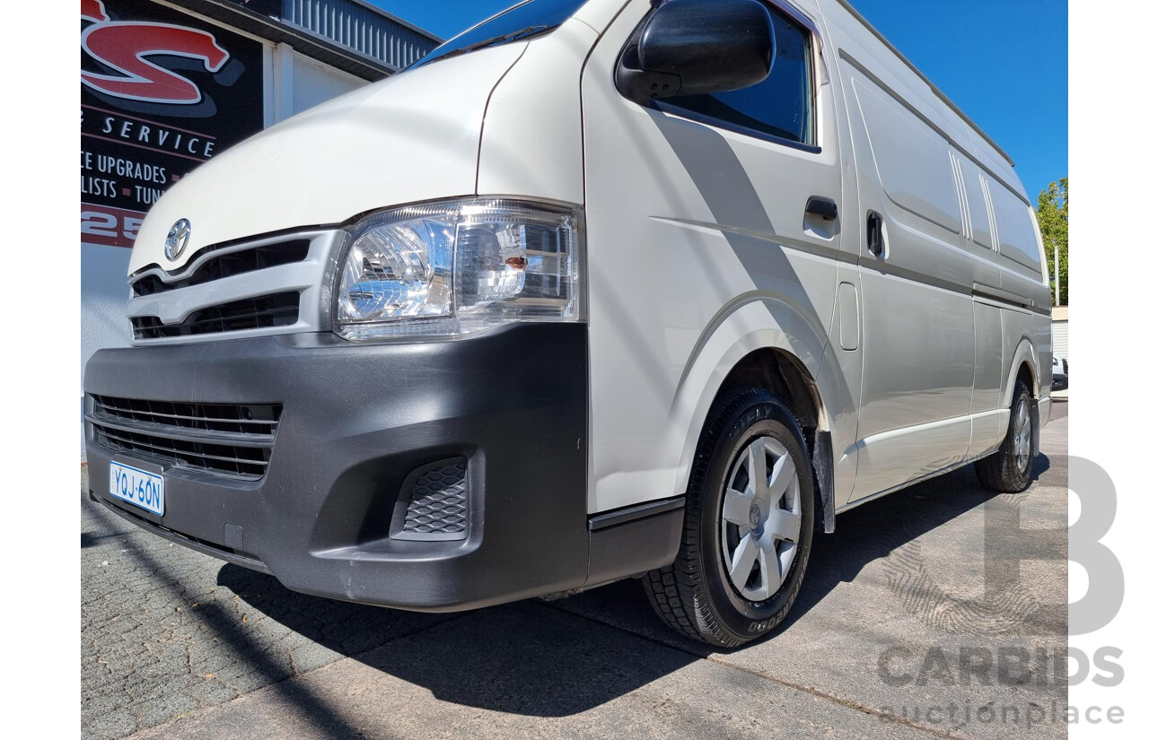 9/2011 Toyota Hiace SLWB MY11 5d Van White 3.0L Turbo Diesel