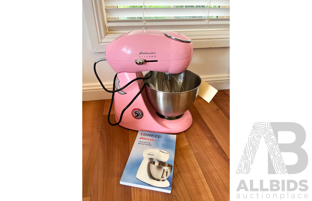 Pink Kenwood Patissier Stand Mixer and Instructions