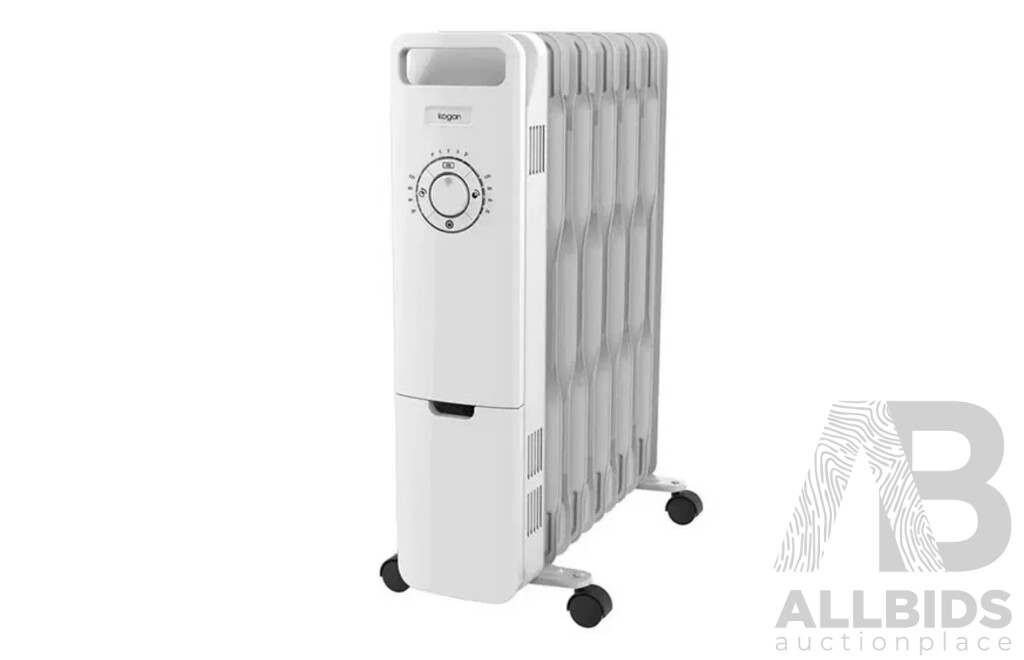 KOGAN SmarterHome Premium Oil Heater 2400W, 11 Fin, White - Estimated ORP $149