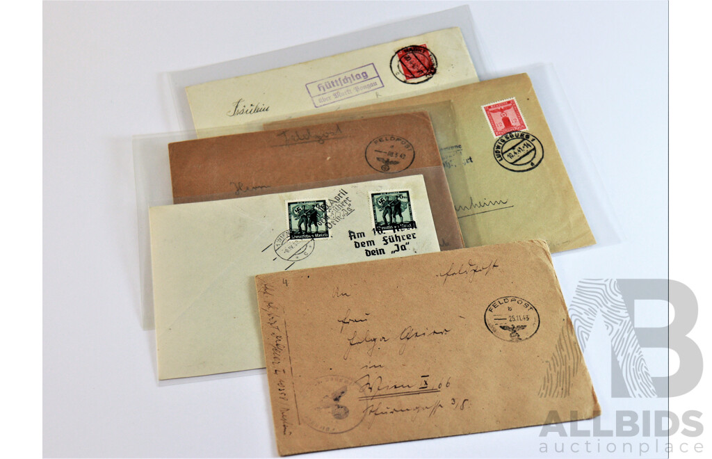 Collection of WWII German Envelopes and Letters