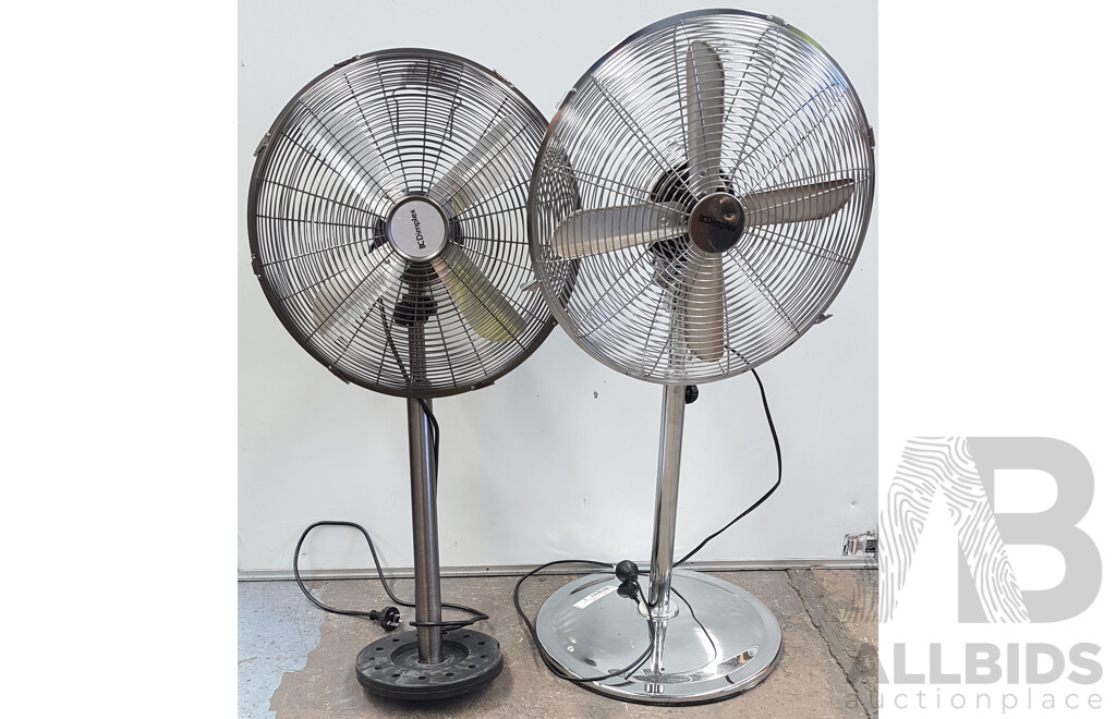 Dimplex Pedestal Fans for Parts or Repair - Lot of 2 - Total ORP $208.00