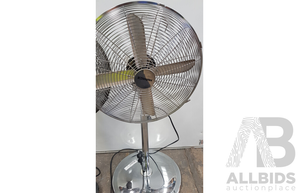 Dimplex Pedestal Fans for Parts or Repair - Lot of 2 - Total ORP $208.00