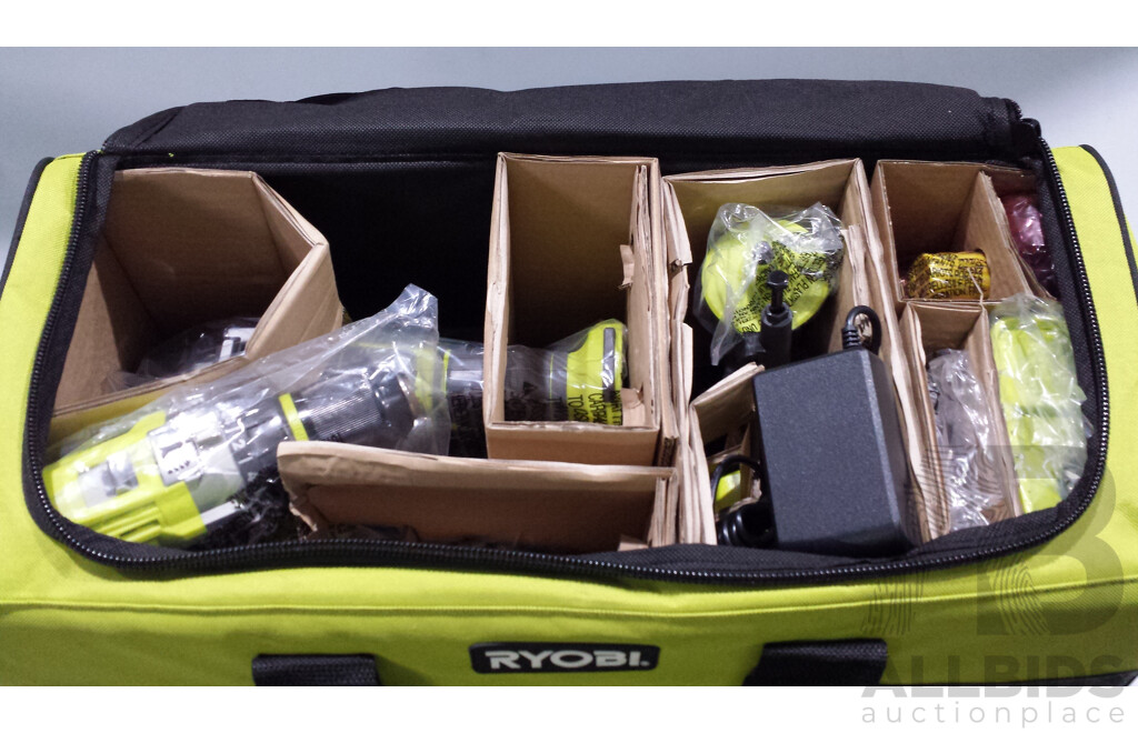 Ryobi 18V ONE+ HP Brushless 3-Piece Kit - Impact Driver, Hammer Drill, Grinder - New - RRP $499.00