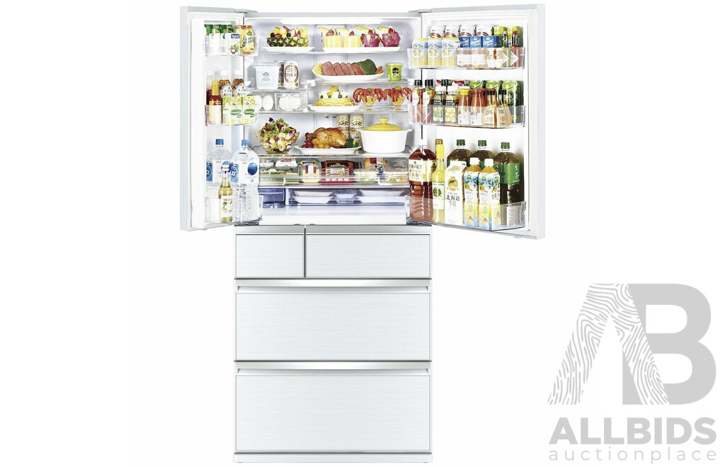 L2 - Mitsubishi 700L Multi Drawer Fridge MR-WX700C-W-A