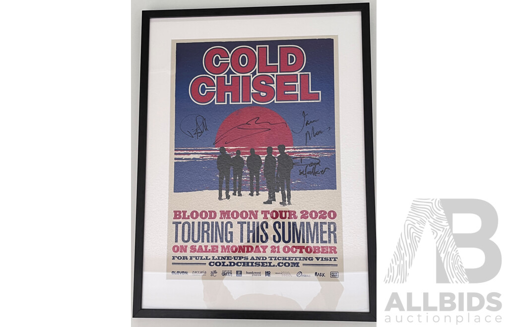 L89 - Framed Cold Chisel Tour Poster, CD & Stubby Holder - Donated by Jimmy Barnes!