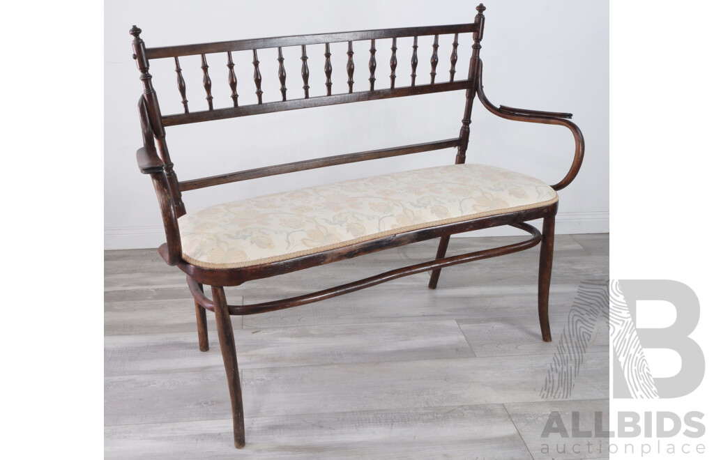 Antique Bentwood Spindle Back Settee