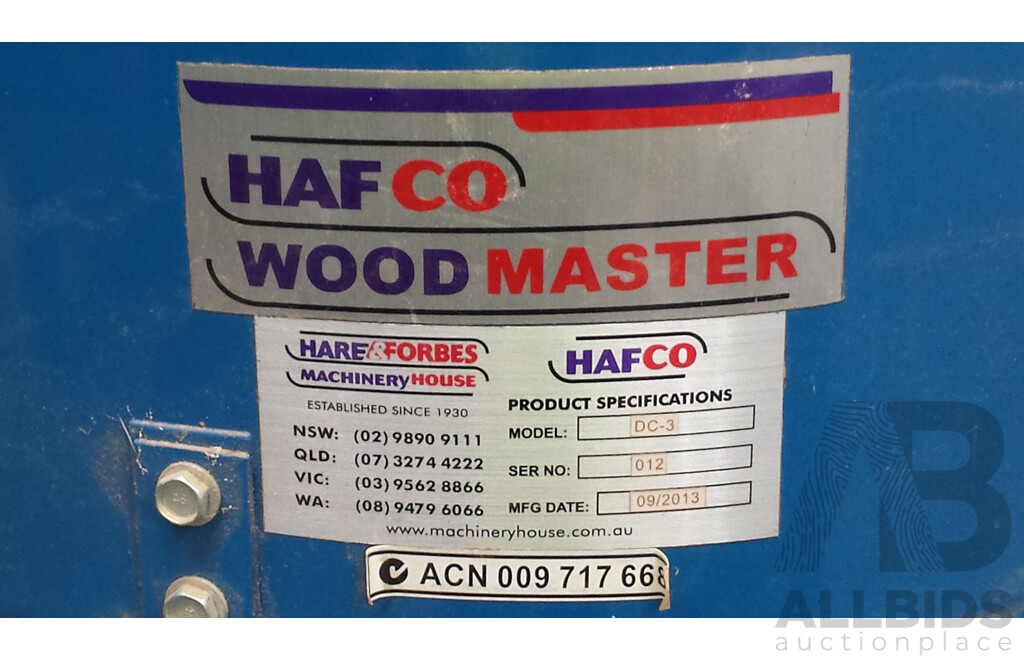 Hafco Wood Master DC-3 Dust Extraction System