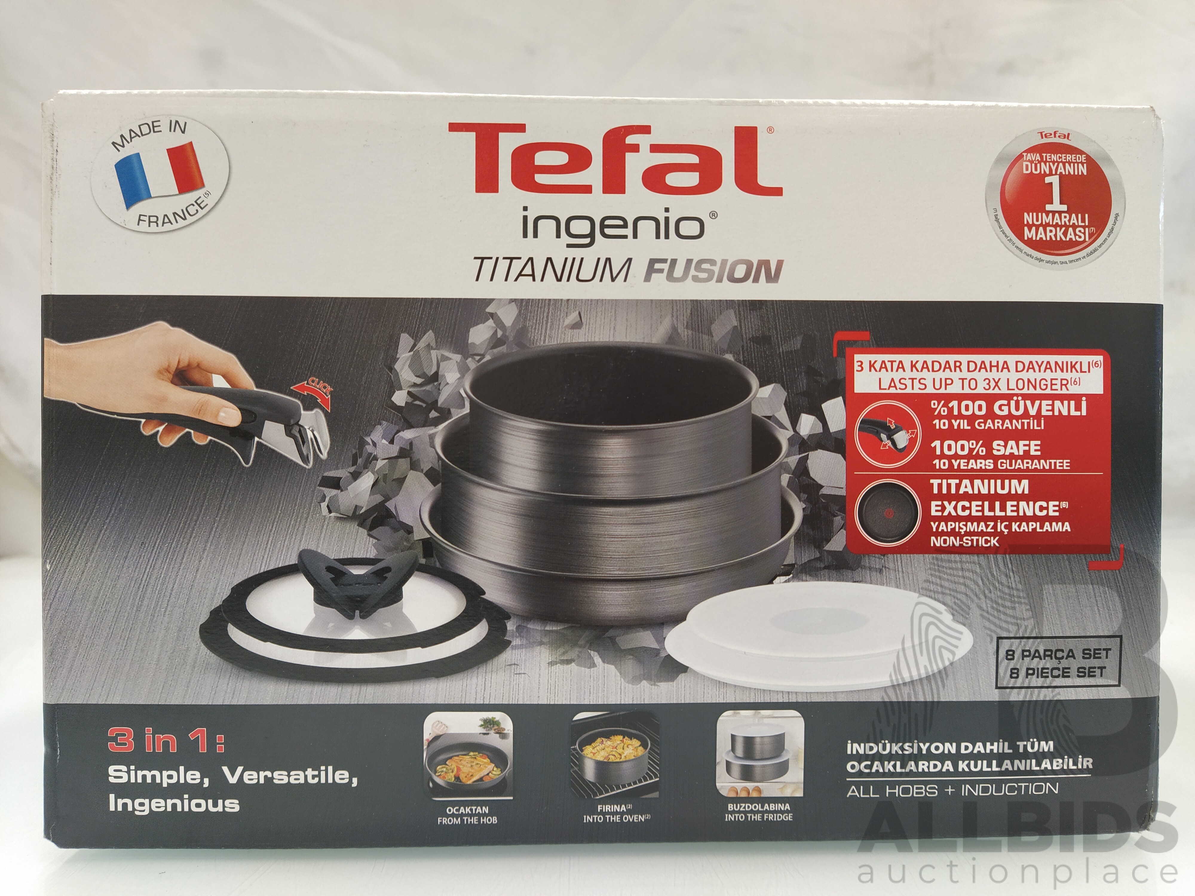 Tefal Ingenio Titanium Fusion Induction Non-Stick 8 Piece Set L6839153