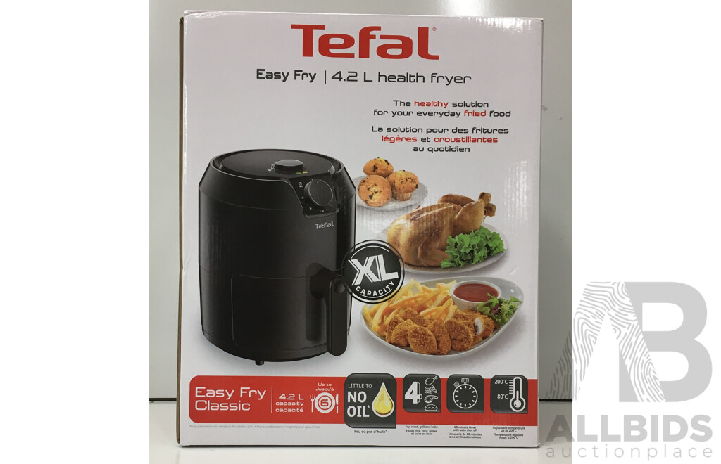 Tefal 4.2L Easy Fry Classic Air Fryer - Black EY2018 - ORP $169.00