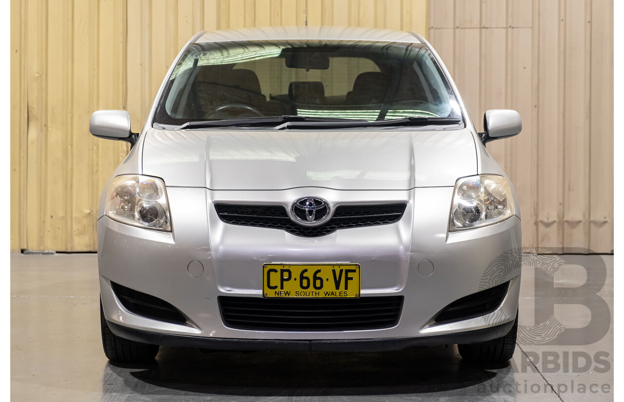 10/2007 Toyota Corolla Ascent ZRE152R 5d Hatchback Silver 1.8L