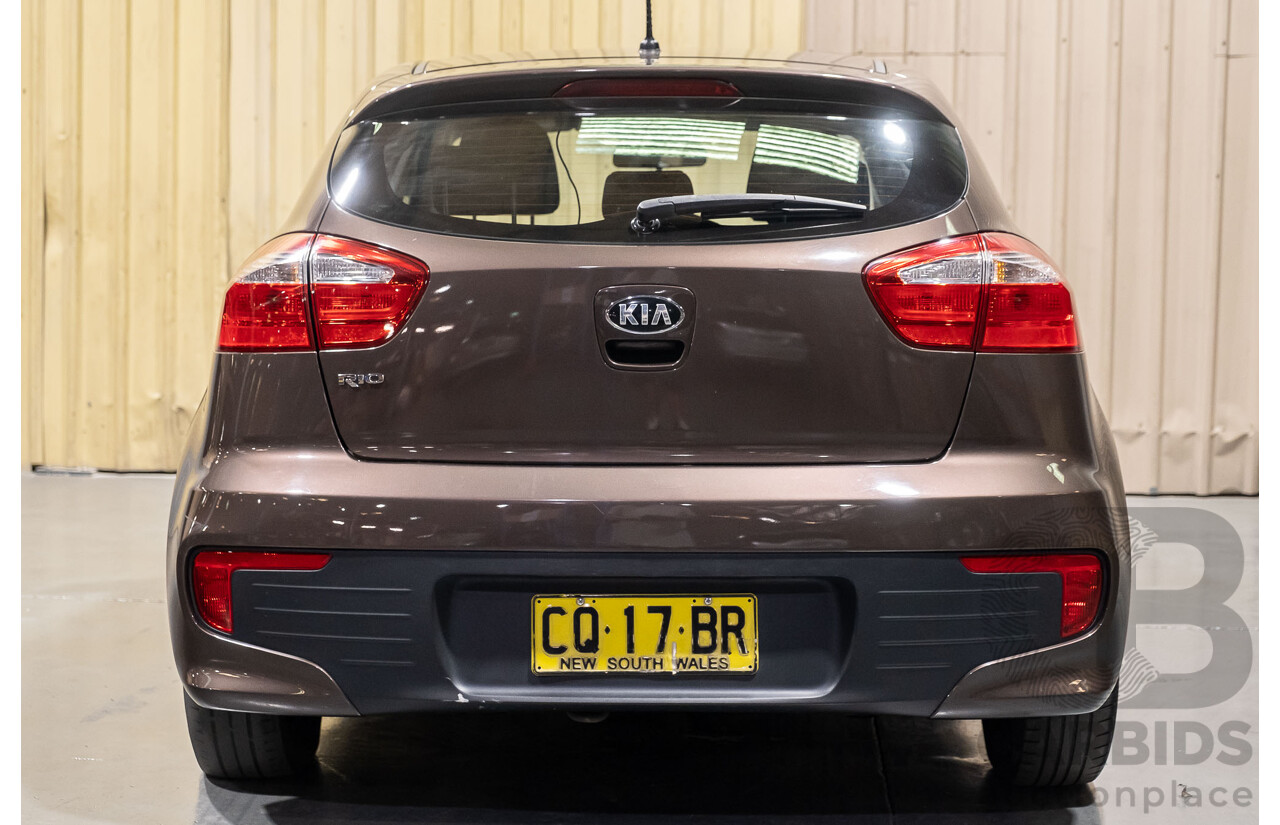 10/2015 Kia RIO S UB MY16 5d Hatchback Brown 1.4L