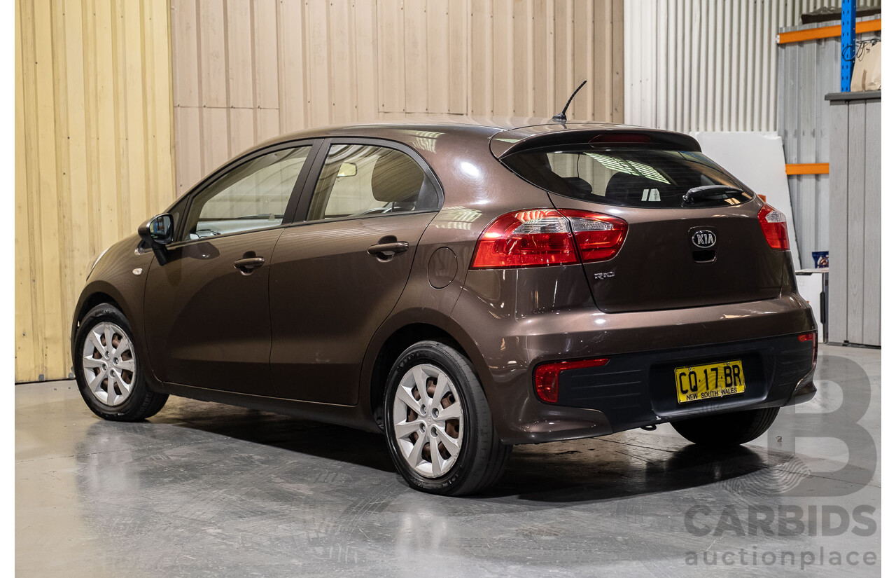 10/2015 Kia RIO S UB MY16 5d Hatchback Brown 1.4L