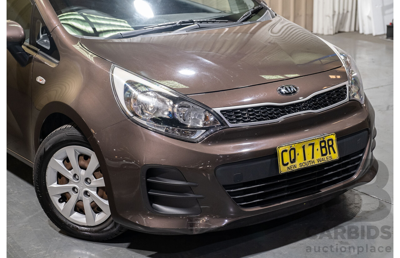 10/2015 Kia RIO S UB MY16 5d Hatchback Brown 1.4L