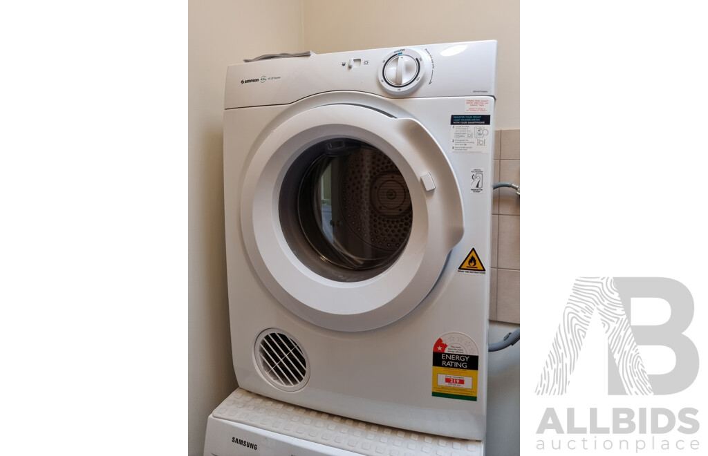 SIMPSON SDV457HQWA 4.5kg EZI Loader Clothes Dryer