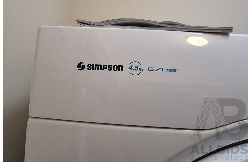 SIMPSON SDV457HQWA 4.5kg EZI Loader Clothes Dryer