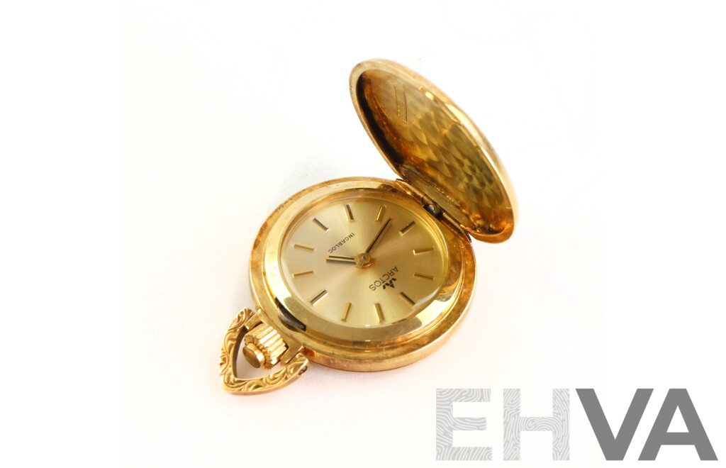 14ct Yellow Gold Cased Arctos Pocket Watch