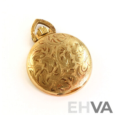 14ct Yellow Gold Cased Arctos Pocket Watch