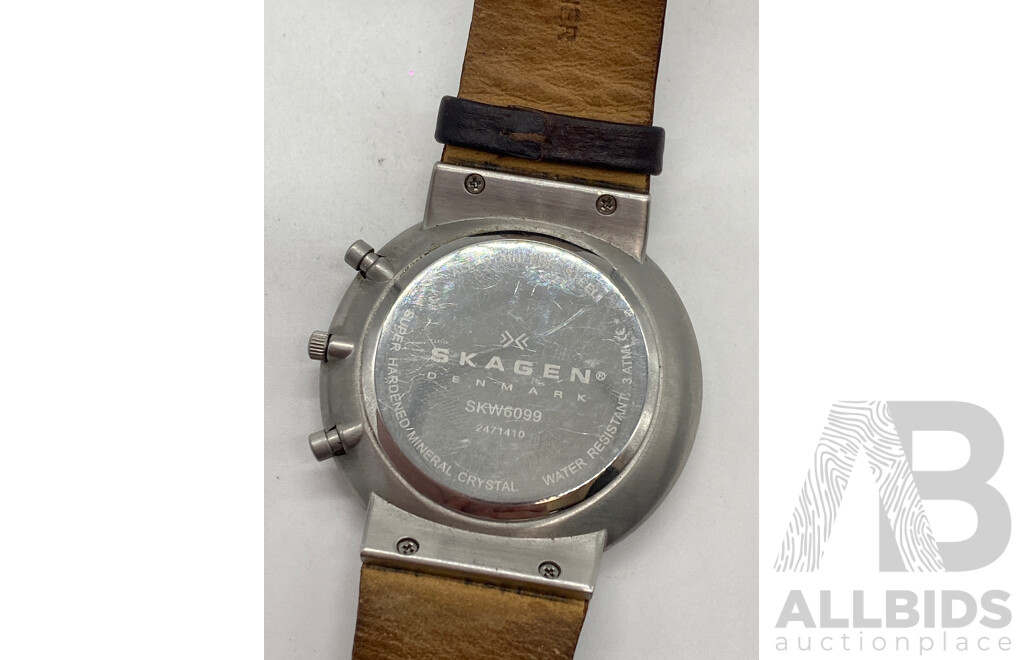 Skagen Denmark SKW6099 Watch with Leather Band