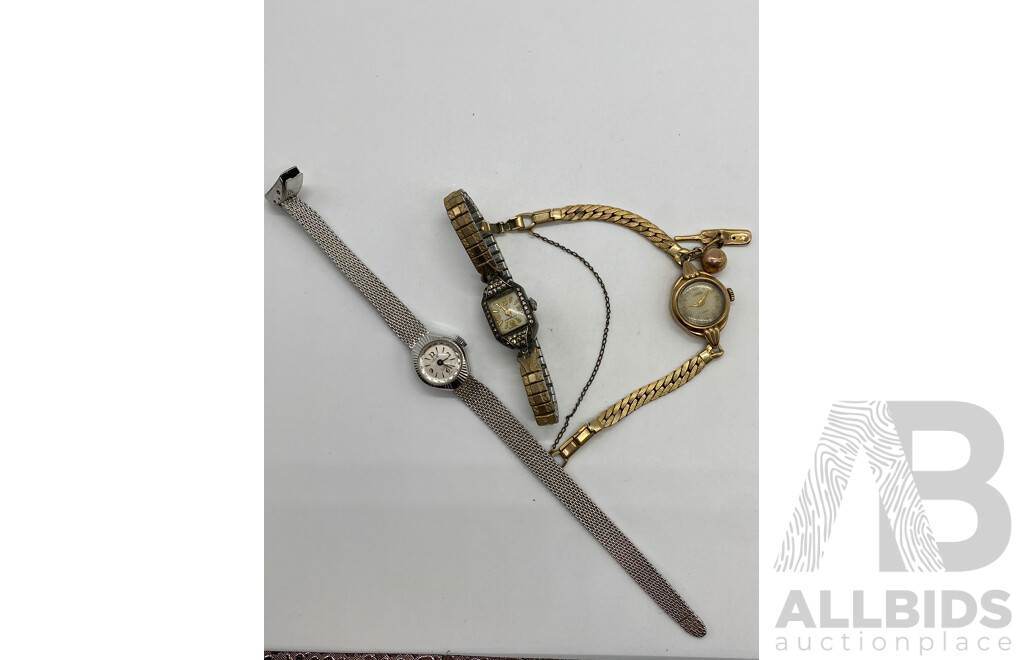 Collection of Three (3) Vintage Watches, Lavina, Cyprus and A&C Brands