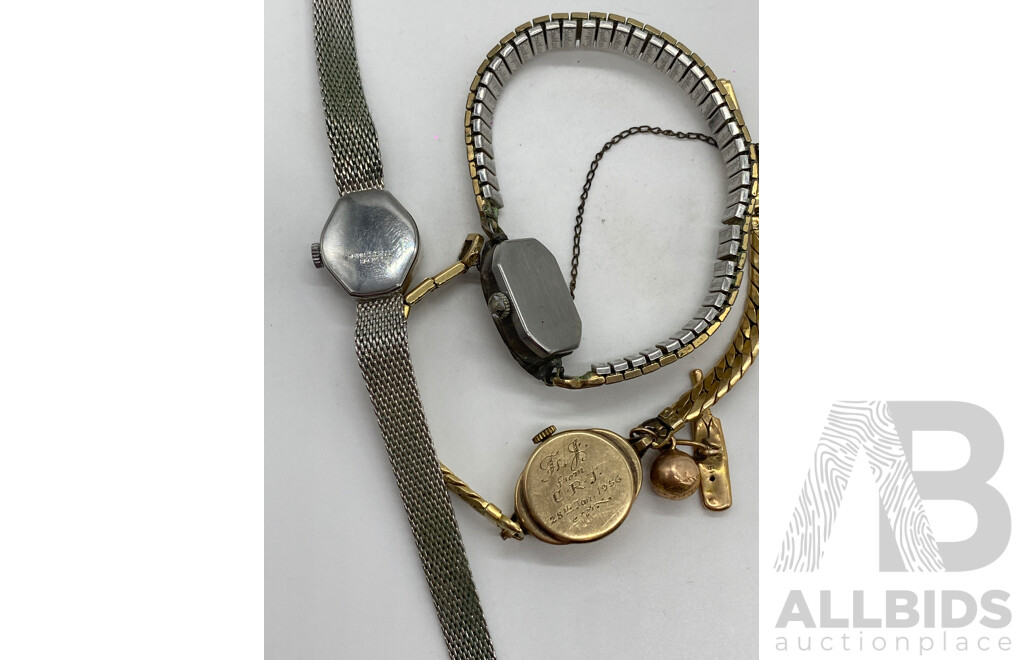 Collection of Three (3) Vintage Watches, Lavina, Cyprus and A&C Brands