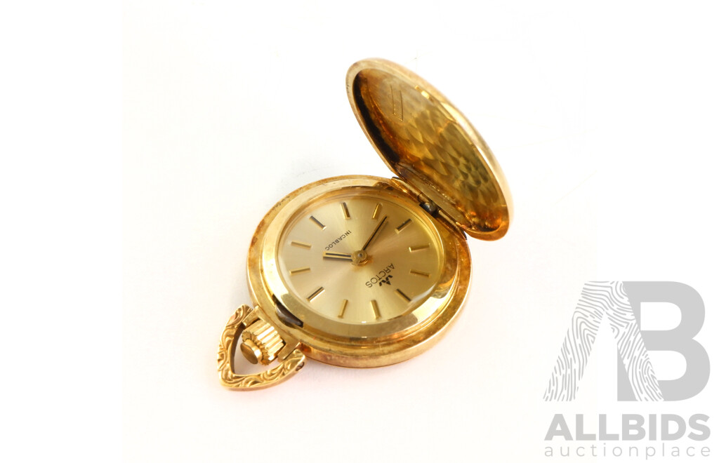 14ct Yellow Gold Cased Arctos Pocket Watch