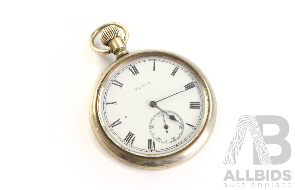 Vintage American Elgin Seven Jewel Open Faced Watch Watch