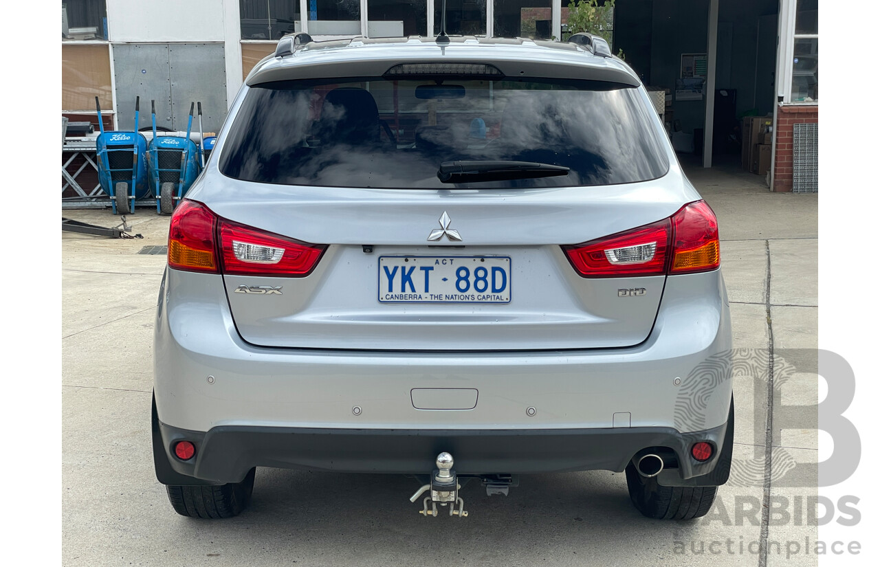 10/2014 Mitsubishi ASX (4wd) XB MY14 4d Wagon Silver 2.2L