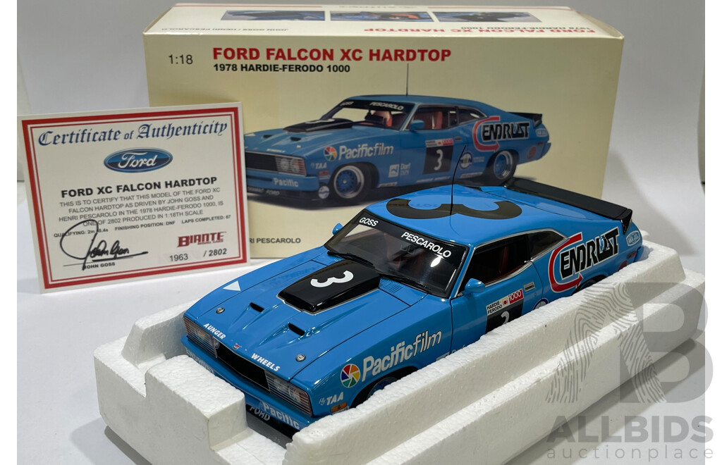 John Goss Racing Auto Art 1978 Bathurst Ford XC Falcon Hardtop - 1/18 Scale