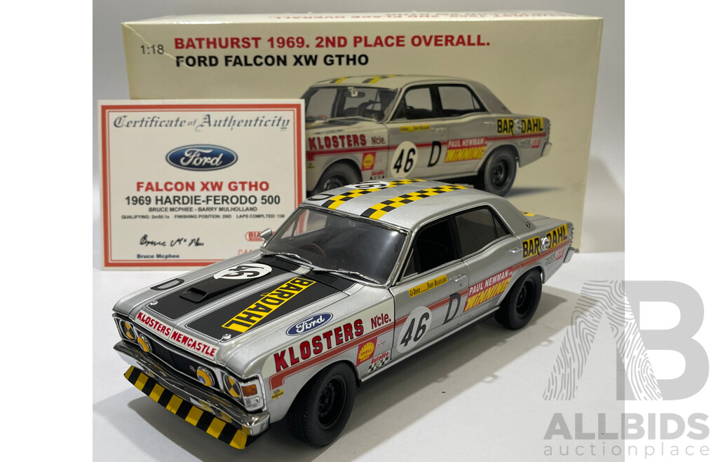 Bruce Mcphee Biante 1969 Bathurst Ford XW Falcon GTHO - 1/18 Scale