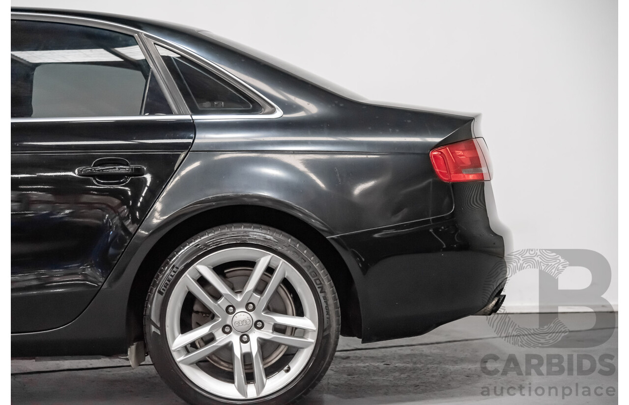 2/2010 Audi A4 1.8 TFSI B8 (8K) 4d Sedan Black 1.8L Turbo