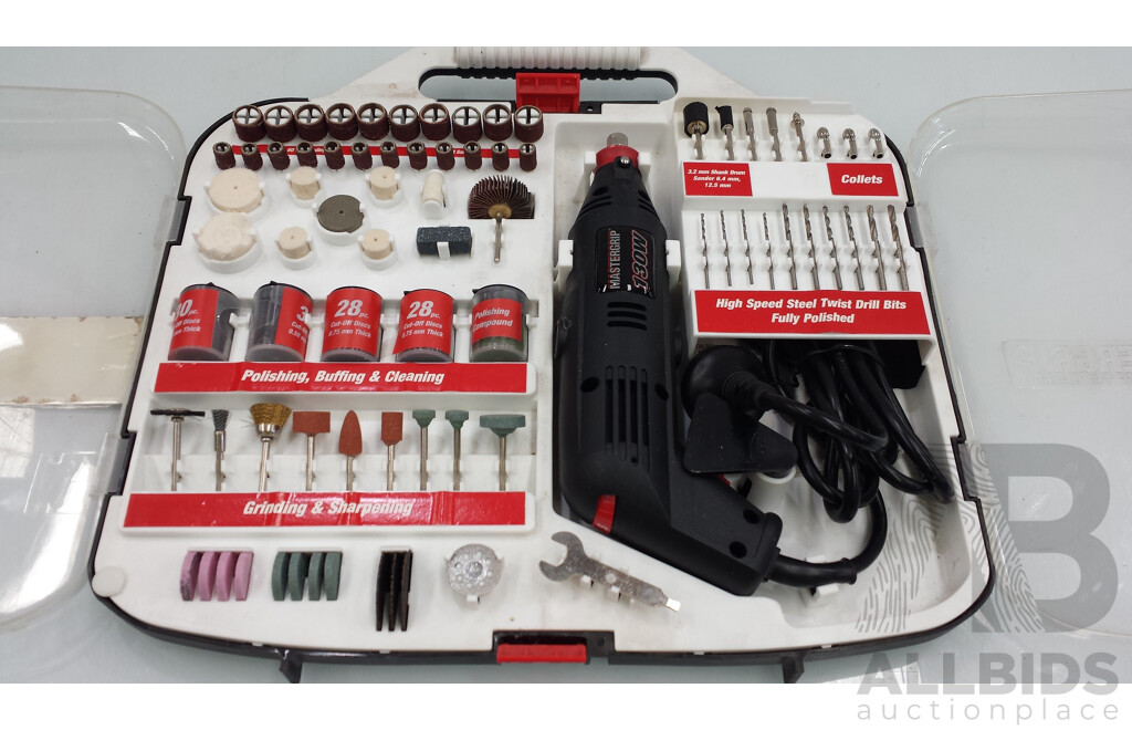 Mastergrip 190 Piece Electric Rotary Tool Kit - New