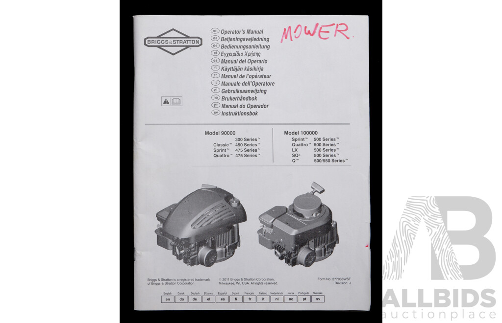 Briggs and stratton discount 300 series 148cc