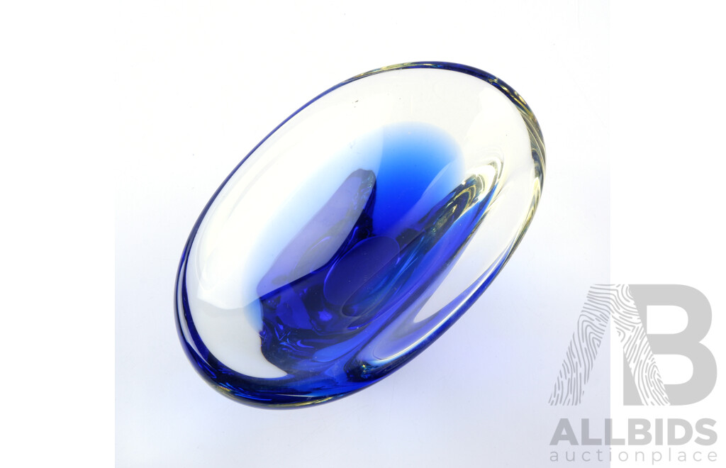 Retro Art Glass Sommerso Dish