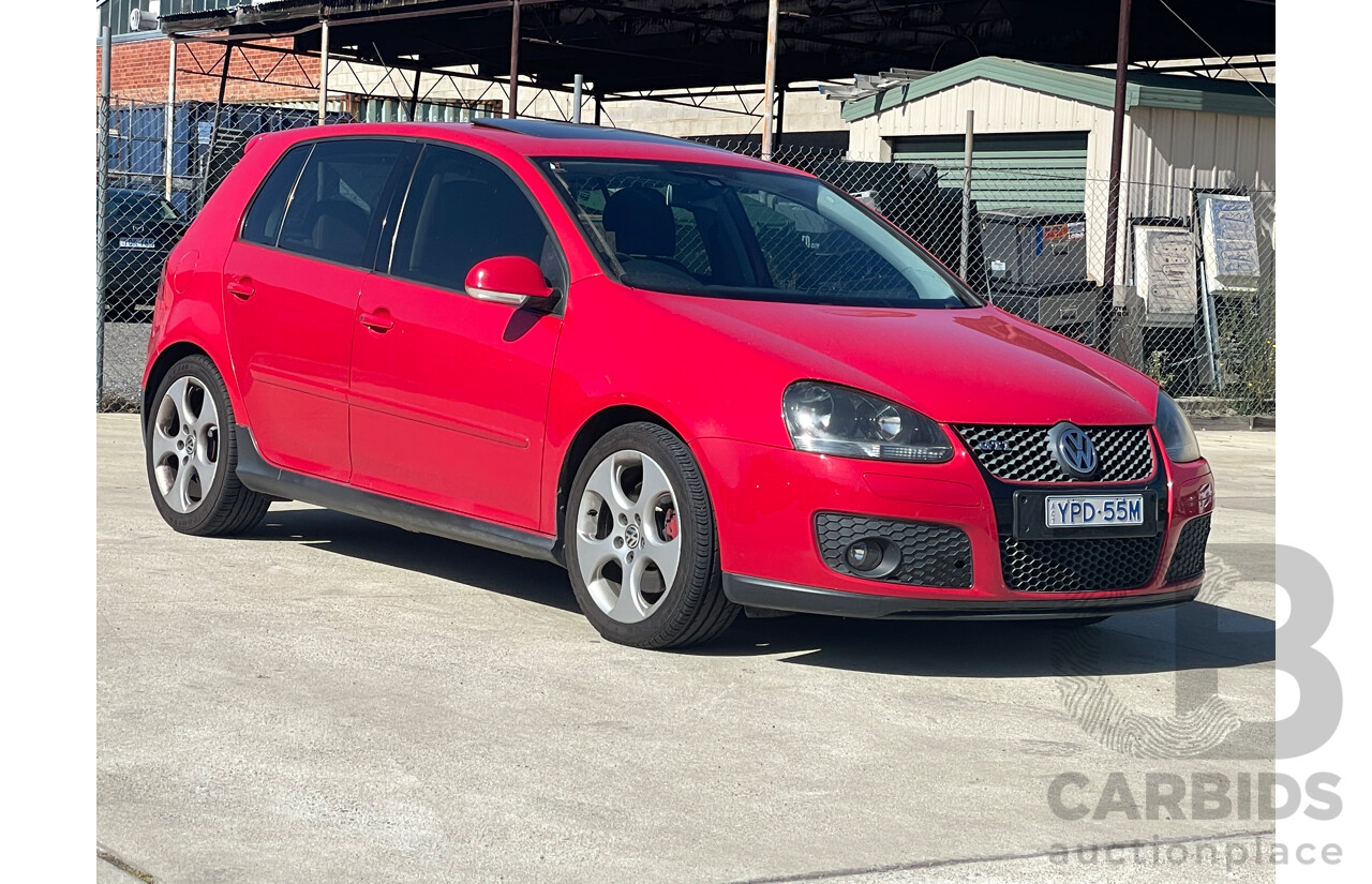 9/2009 Volkswagen Golf GTi 1K MY09 5d Hatchback Red 2.0L