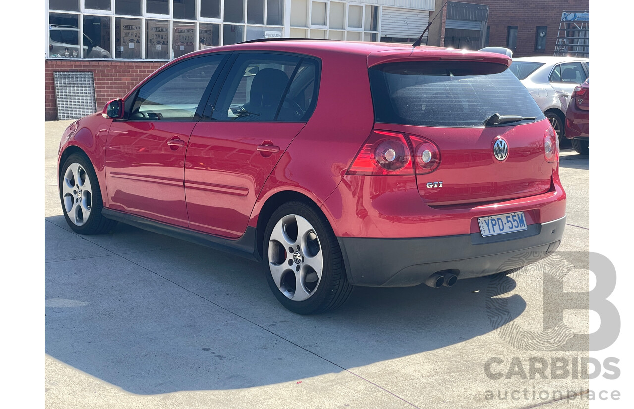 9/2009 Volkswagen Golf GTi 1K MY09 5d Hatchback Red 2.0L