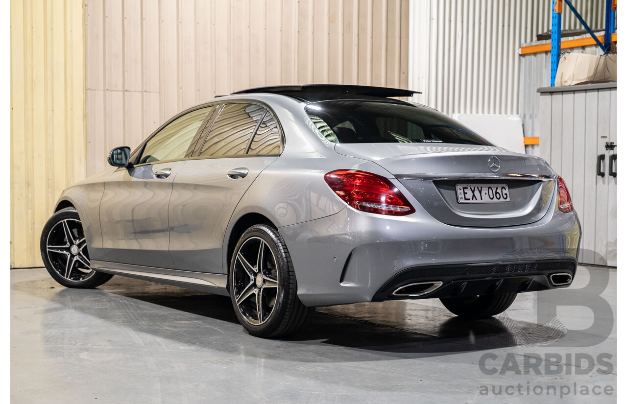 4/2016 Mercedes-Benz C200 AMG Line W205 MY16 4d Sedan Palladium Silver Metallic 2.0L Turbo Petrol