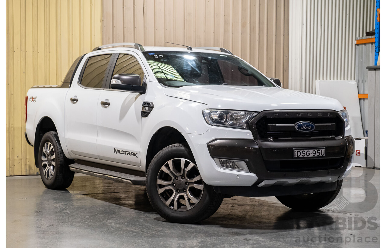 10/2017 Ford Ranger Wildtrak 3.2 (4x4) PX MKII Dual Cab P/Up White 3.2L Turbo Diesel