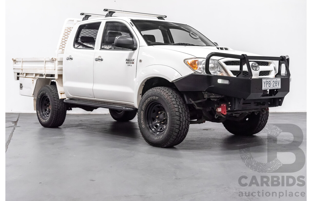 4/2008 Toyota Hilux SR5 (4x4) KUN26R 08 UPGRADE Dual Cab P/Up White 3.0L Turbo Diesel