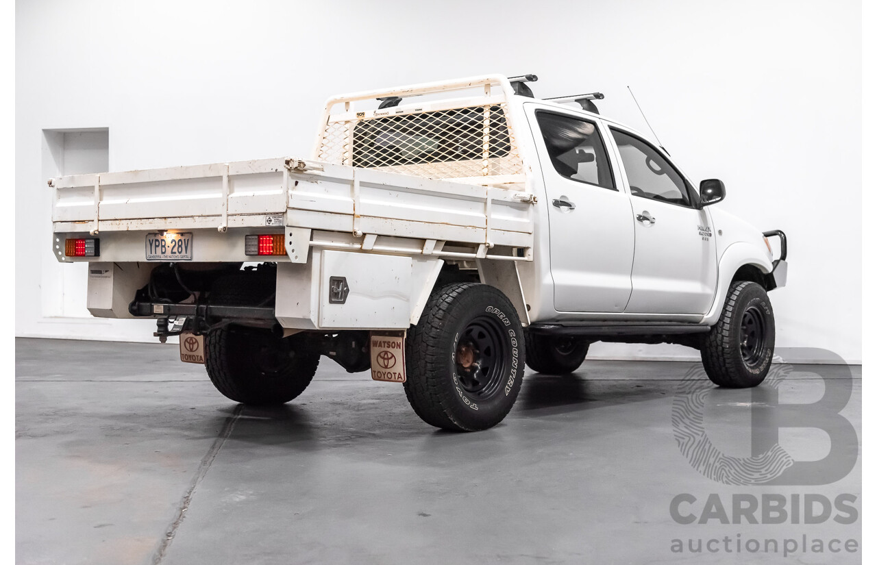 4/2008 Toyota Hilux SR5 (4x4) KUN26R 08 UPGRADE Dual Cab P/Up White 3.0L Turbo Diesel