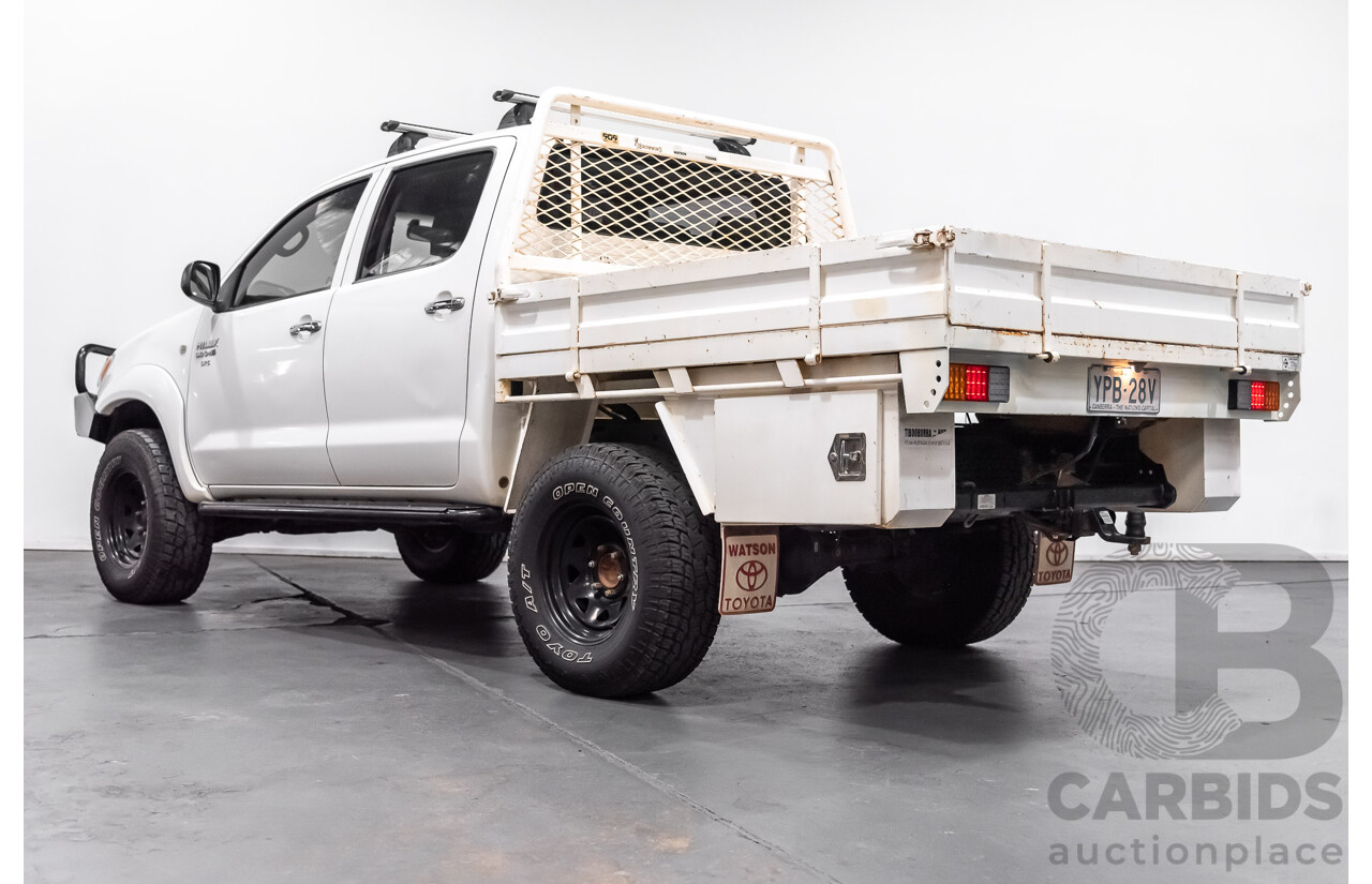 4/2008 Toyota Hilux SR5 (4x4) KUN26R 08 UPGRADE Dual Cab P/Up White 3.0L Turbo Diesel