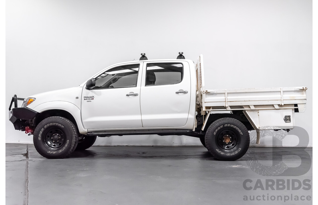 4/2008 Toyota Hilux SR5 (4x4) KUN26R 08 UPGRADE Dual Cab P/Up White 3.0L Turbo Diesel