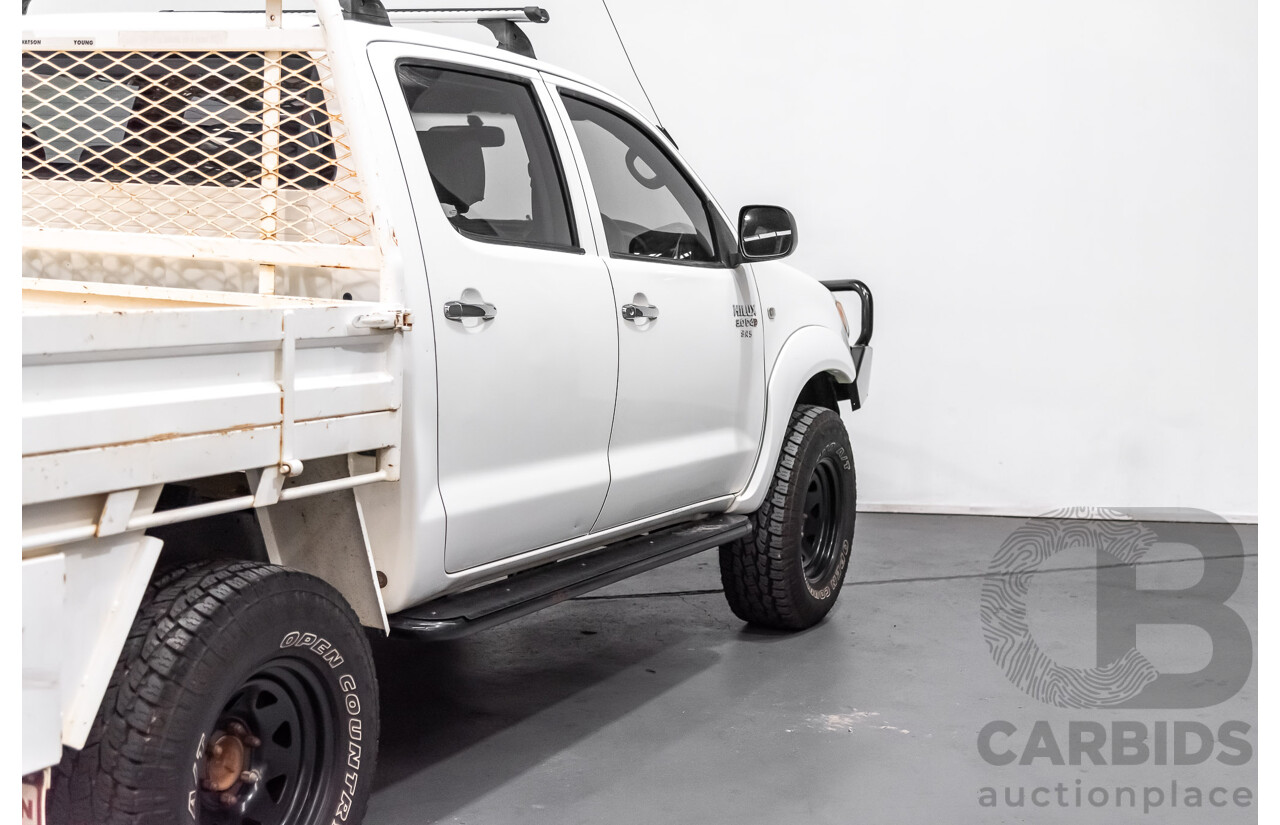 4/2008 Toyota Hilux SR5 (4x4) KUN26R 08 UPGRADE Dual Cab P/Up White 3.0L Turbo Diesel