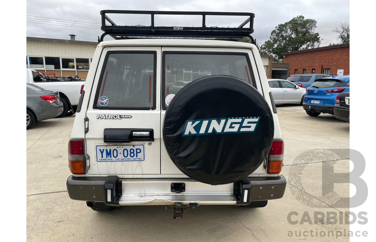 8/1989 Nissan Patrol DX (4x4)  4d Wagon White 4.2L -Turbo Diesel