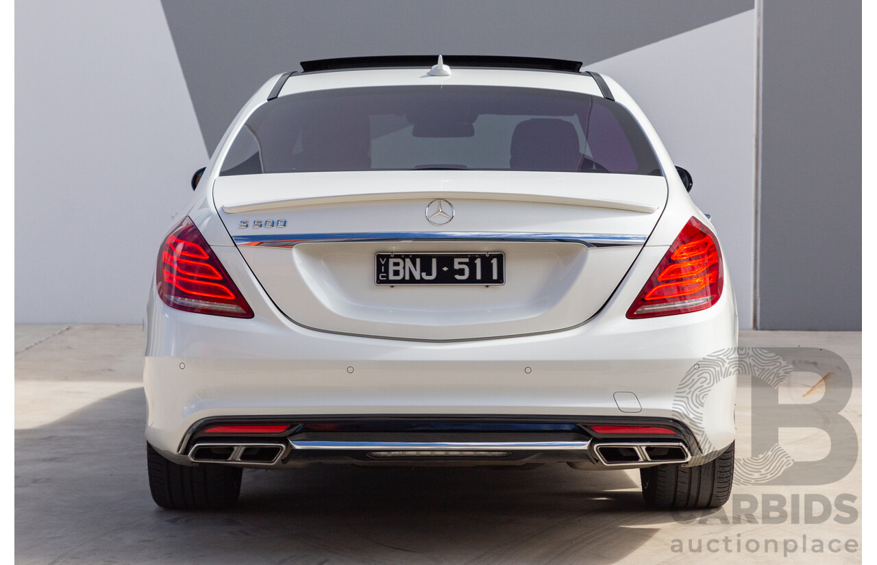 9/2014 Mercedes-Benz S500  222 4d Sedan White 4.7L Twin Turbo V8