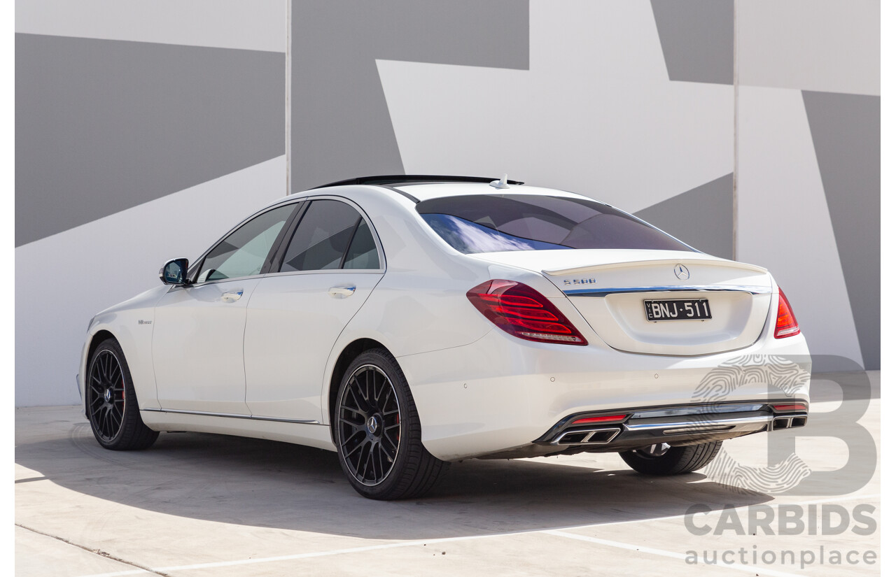 9/2014 Mercedes-Benz S500  222 4d Sedan White 4.7L Twin Turbo V8