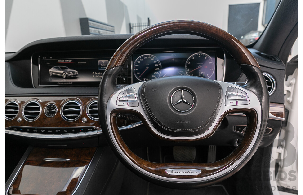 9/2014 Mercedes-Benz S500  222 4d Sedan White 4.7L Twin Turbo V8