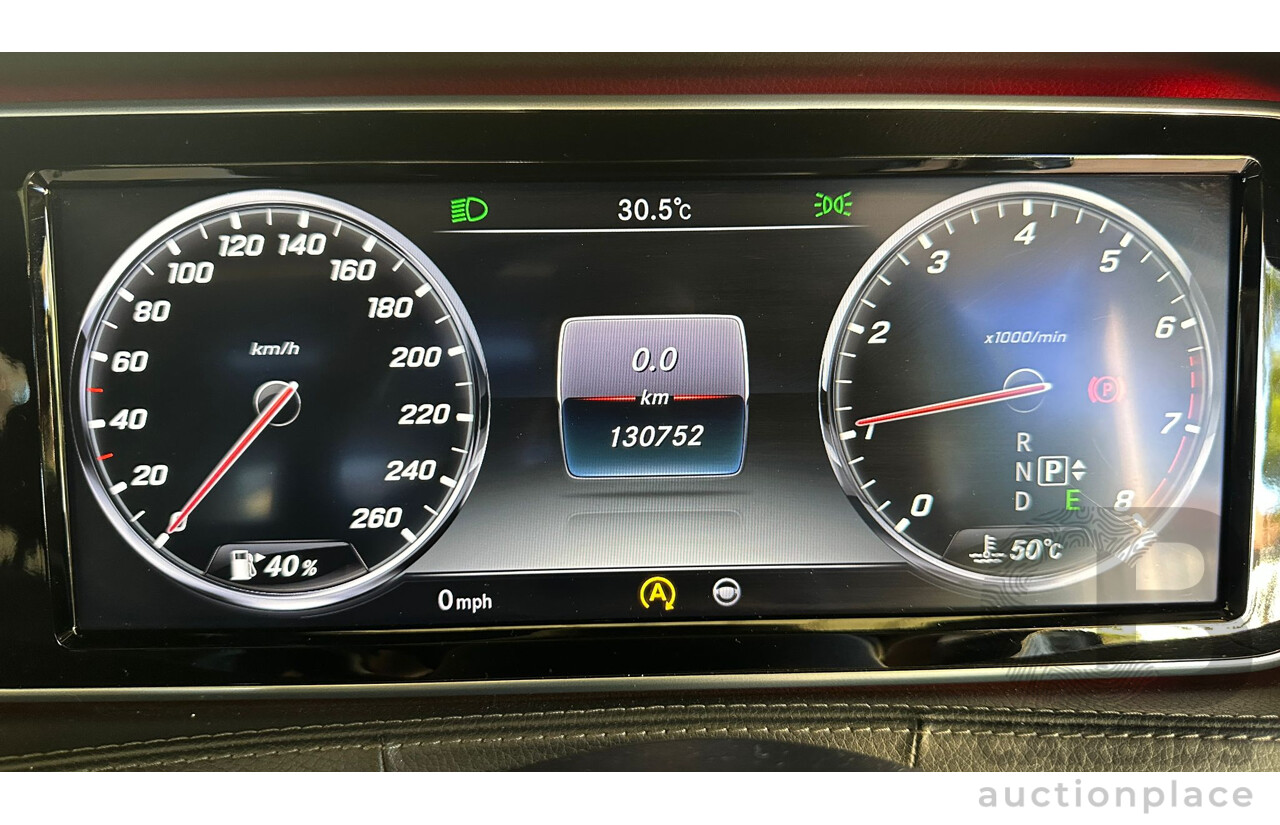 9/2014 Mercedes-Benz S500  222 4d Sedan White 4.7L Twin Turbo V8