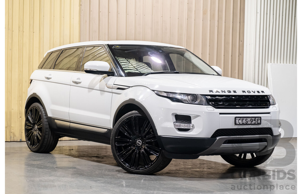 1/2012 Land Rover Range Rover Evoque Si4 PURE LV 5d Wagon White 2.0L Turbo Petrol