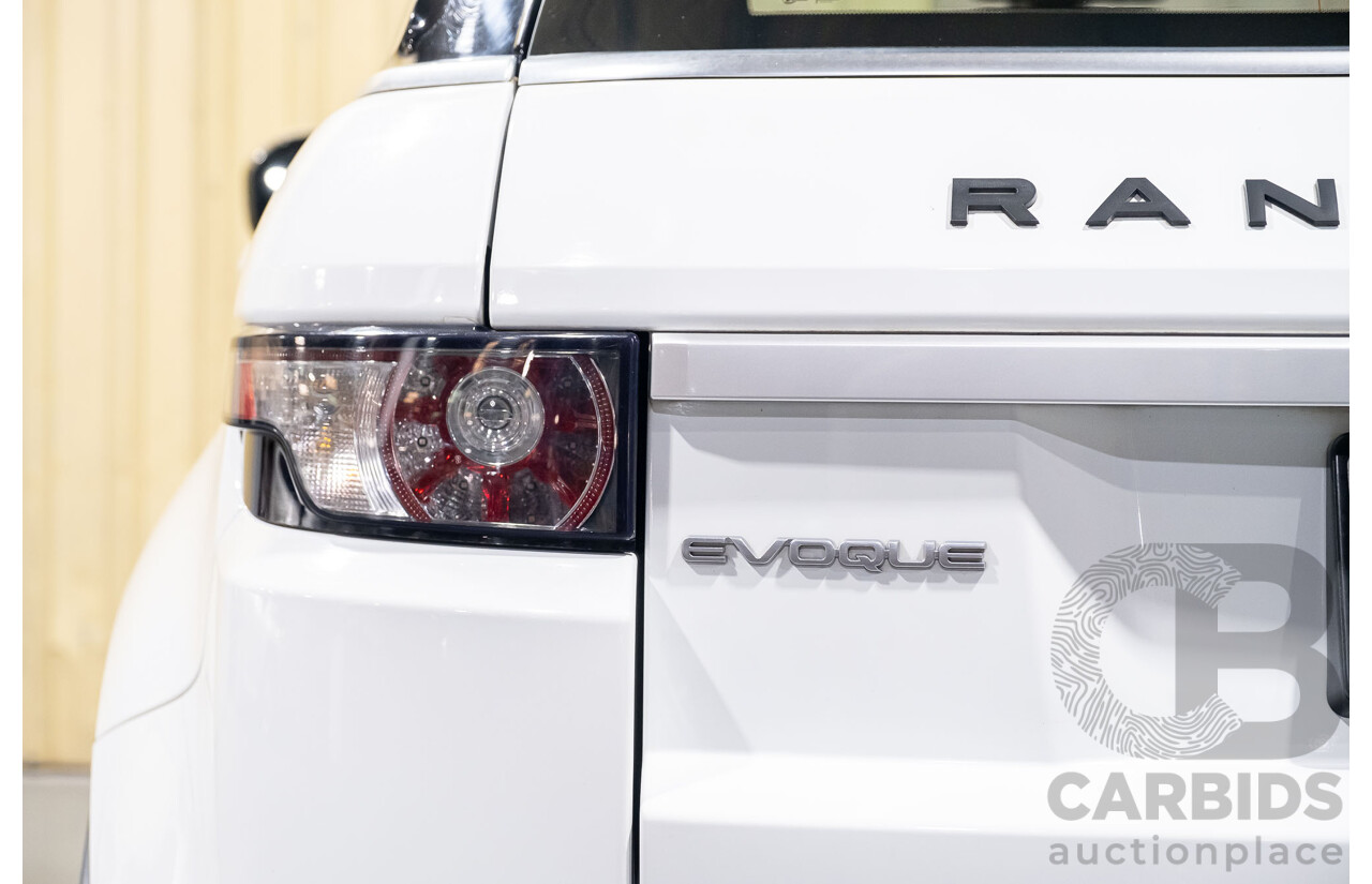 1/2012 Land Rover Range Rover Evoque Si4 PURE LV 5d Wagon White 2.0L Turbo Petrol