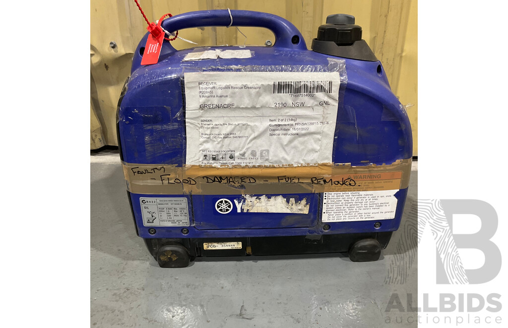 YAMAHA EF1000iS – 1 KVA Inverter Generator - ORP $1799